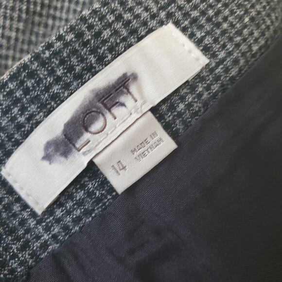 Houndstooth Tweed Pleat Mini Skirt 14 Academia Old Money Preppy Fall Classic NEW - Picture 8 of 13